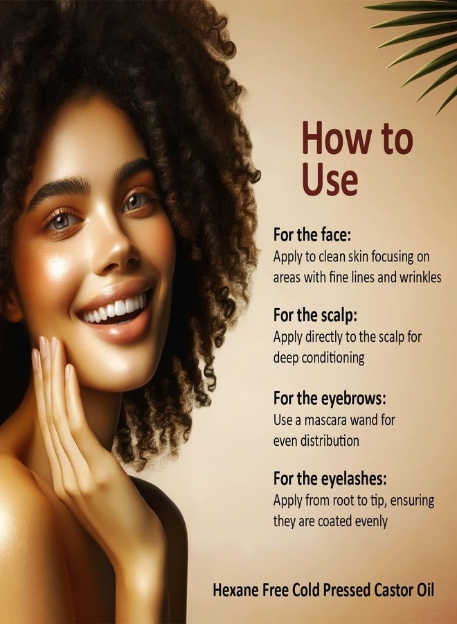 INFINA ESSENTIALS Pure Cold Pressed Castor Oil - Hexane Free, Glass Bottle for Hair Growth, Face, Scalp, Skin & Eyelashes - Nourishing and Moisturizing - 16 fl oz - Image 5