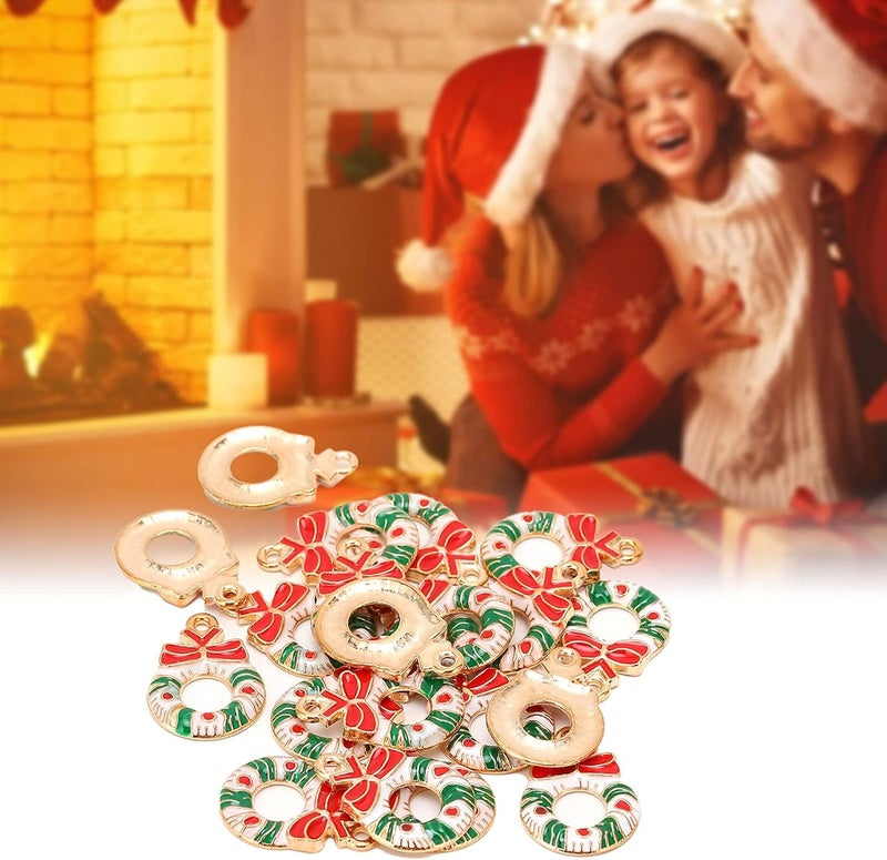 klarako 20pcs Alloy Christmas Pendants, Santa Claus Pendants DIY Jewelry Accessories, Christmas Theme Charm Pendants For Bracelet Necklace Earring Craft Making Clothes Sewing Bag Decoration(#1) - Image 3