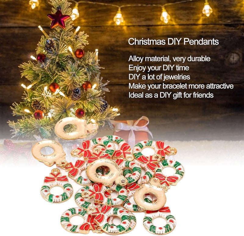 klarako 20pcs Alloy Christmas Pendants, Santa Claus Pendants DIY Jewelry Accessories, Christmas Theme Charm Pendants For Bracelet Necklace Earring Craft Making Clothes Sewing Bag Decoration(#1) - Image 4