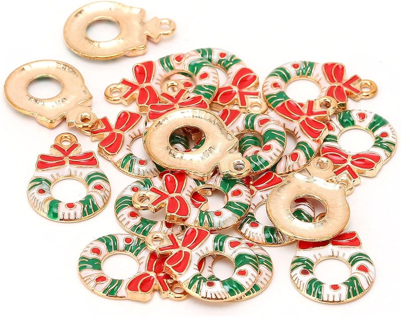 klarako 20pcs Alloy Christmas Pendants, Santa Claus Pendants DIY Jewelry Accessories, Christmas Theme Charm Pendants For Bracelet Necklace Earring Craft Making Clothes Sewing Bag Decoration(#1) - Image 2