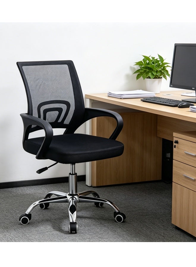 Ergonomic Chair, Office Chair with Wheels, Comfortable Computer Chair with Adjustable Height and 360° Rotation, Learning Chair Game Chair with Comfortable Backrests