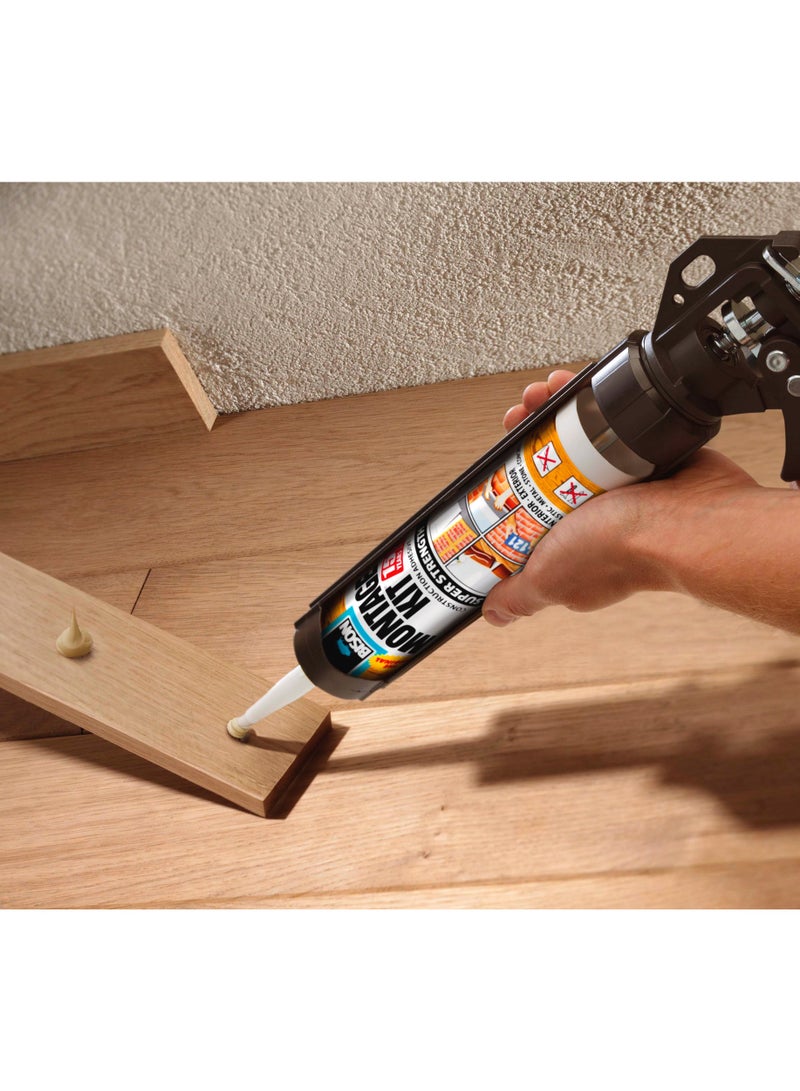 Bison Montage Kit Instant Grip 350g - Universal, extra strong and flexible, filling, assembly, mounting, repair and construction adhesive, For Heavy duty applications - Image 2