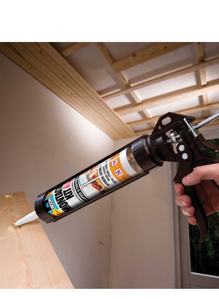 Bison Montage Kit Instant Grip 350g - Universal, extra strong and flexible, filling, assembly, mounting, repair and construction adhesive, For Heavy duty applications - Image 3