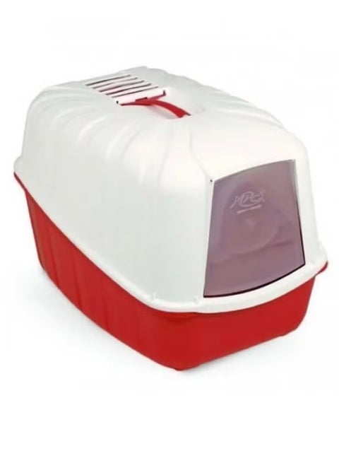 Komodo Cat Litter Box Red/White