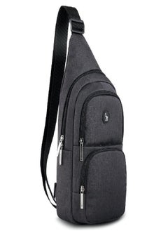 OIWAS Sling Bag For Men, Small Crossbody Bag Mens Sling Backpack Lightweight Shoulder Bag Travel Hiking Daypack Women Black  - Image 1