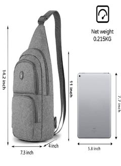 OIWAS Sling Bag For Men, Small Crossbody Bag Mens Sling Backpack Lightweight Shoulder Bag Travel Hiking Daypack Women Black  - Image 4