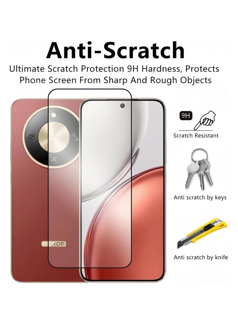 general Screen Protector Compatible with Honor X9d 5G, [2-Piece Set] Tempered Glass + [2-Piece Set] Camera Lens Protector, 9H Hardness HD Scratch-Resistant Protective Film - Image 2