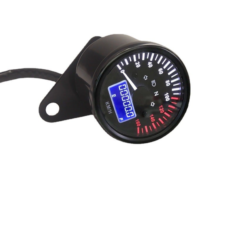 Generic Modified motorcycle LCD instrument assembly mechanical retro pointer code meter oil gauge odometer Universal