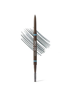 قلم حواجب مزدوج الطرف من JOAH - قلم حواجب فائق الدقة بطرف رفيع للغاية من Brow Down To Me مع فرشاة ملفوفة مدمجة لحواجب مثالية، مقاوم للتلطخ، ومقاوم للماء، لون أسود وبني