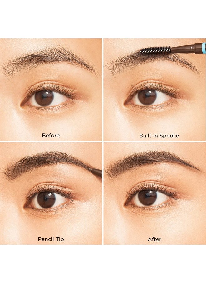 جواه قلم حواجب مزدوج الطرف من JOAH - قلم حواجب فائق الدقة بطرف رفيع للغاية من Brow Down To Me مع فرشاة ملفوفة مدمجة لحواجب مثالية، مقاوم للتلطخ، ومقاوم للماء، لون أسود وبني  - Image 4