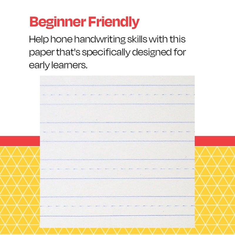 School Smart Skip-A-Line Ruled Writing Paper, 3/8 Inch Ruled, 8 x 10-1/2 Inches, White, Pack of 500 Sheets - Image 5