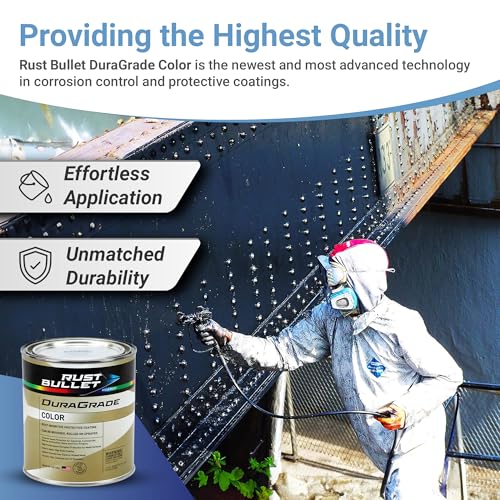 RUST BULLET DuraGrade Color Rust Inhibitor Corrosion Control 1 Quart – Protective Coating and Corrosion Neutralizer – UV Resistant – Rust Remover – White - Image 5