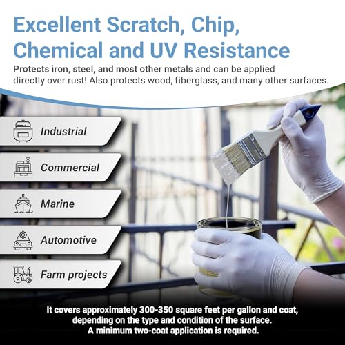 RUST BULLET DuraGrade Color Rust Inhibitor Corrosion Control 1 Quart – Protective Coating and Corrosion Neutralizer – UV Resistant – Rust Remover – White - Image 4