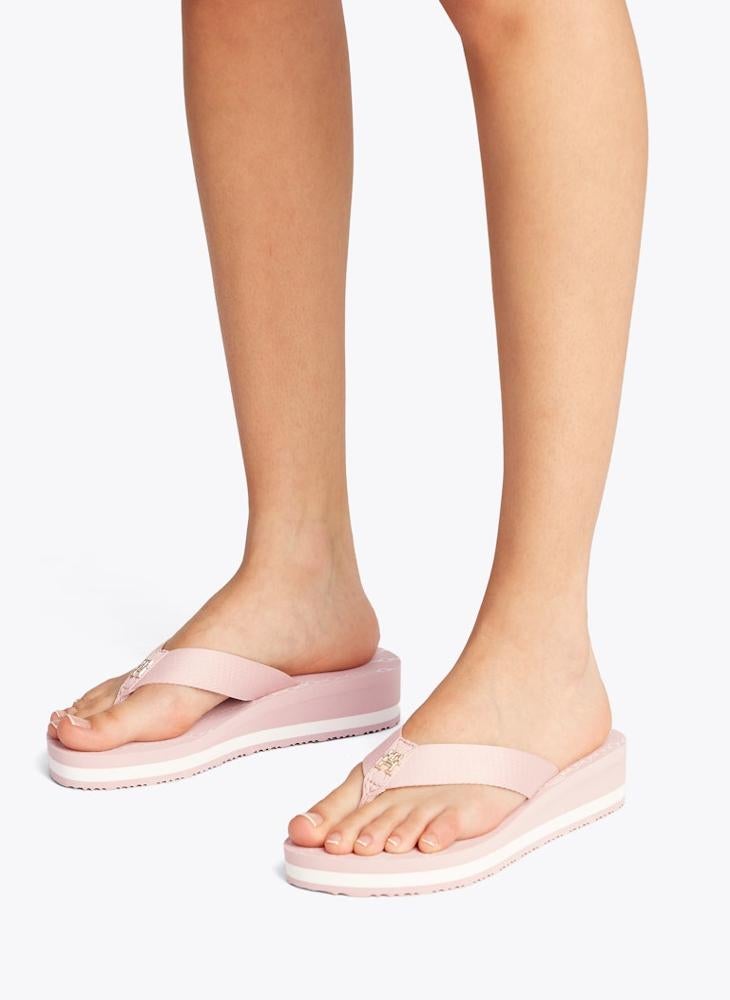 TOMMY HILFIGER - Chainprint Midwedge Sandals - Image 1