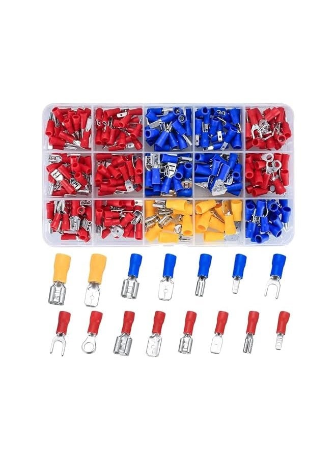 erorex 📦 PACKAGE INCLUDES: Contains A 280 Piece Terminal Assortment With 15 Kinds Of Insulated Terminals In Common Sizes. Includes Rings, Forks, Spade Connectors, And Electrical Crimp Connectors.  - Image 1