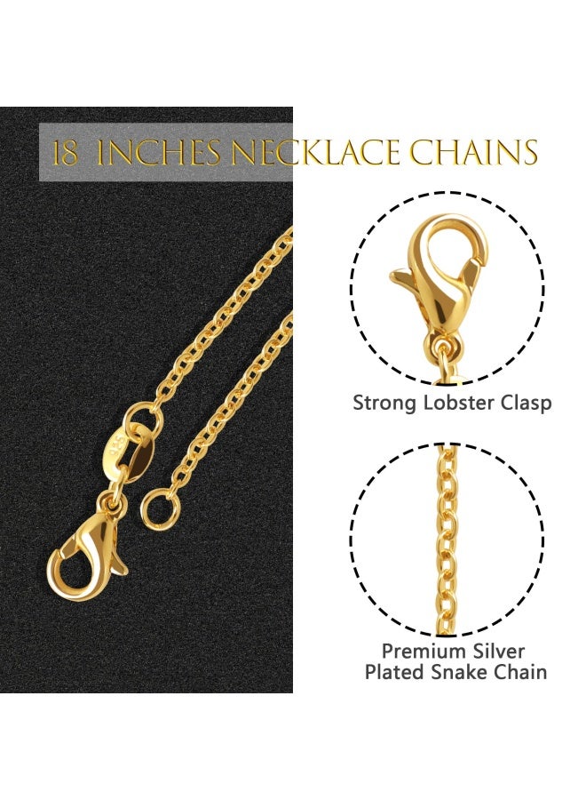 SANNIX 50 Pack Gold Plated Necklace Chains Cable Chain Bulk For Jewelry Making  18 Inches  - Image 2