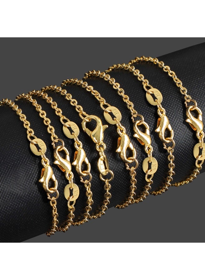 SANNIX 50 Pack Gold Plated Necklace Chains Cable Chain Bulk For Jewelry Making  18 Inches  - Image 3