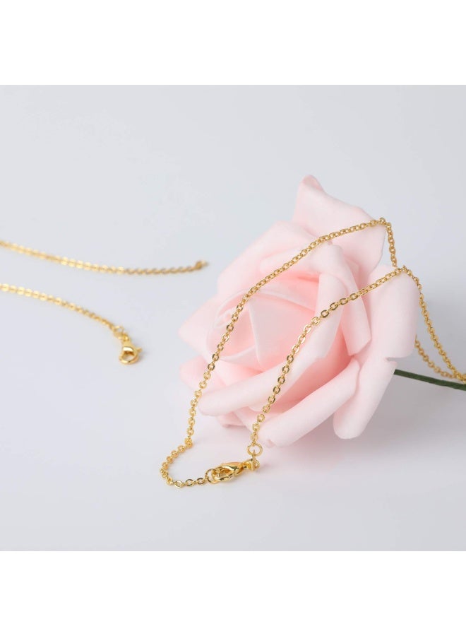 SANNIX 50 Pack Gold Plated Necklace Chains Cable Chain Bulk For Jewelry Making  18 Inches  - Image 4