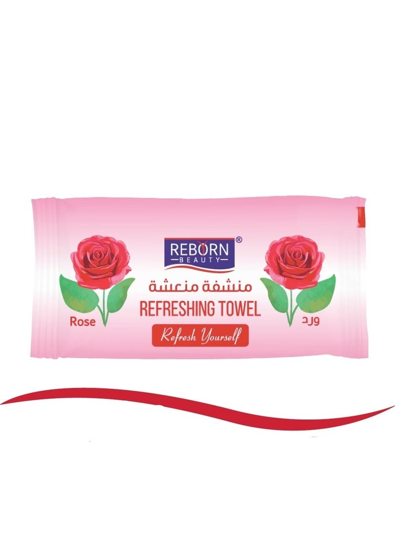 Reborn Beauty riborn Beauty  Refreshing Towel with Rose Scent 25 Pieces  - Image 1