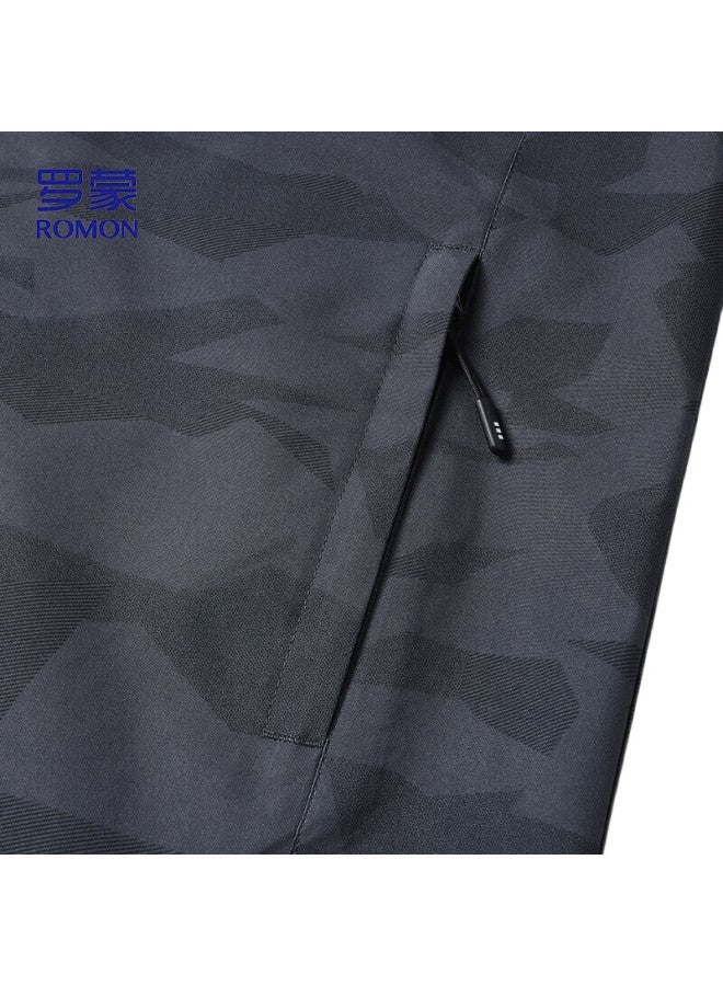 ROMON Men'S Spring Hooded Jacket, Windproof Casual Outdoor Hiking Camouflage Coat, Men'S Outerwear, I3 Dark Gray, 3Xl - Image 3