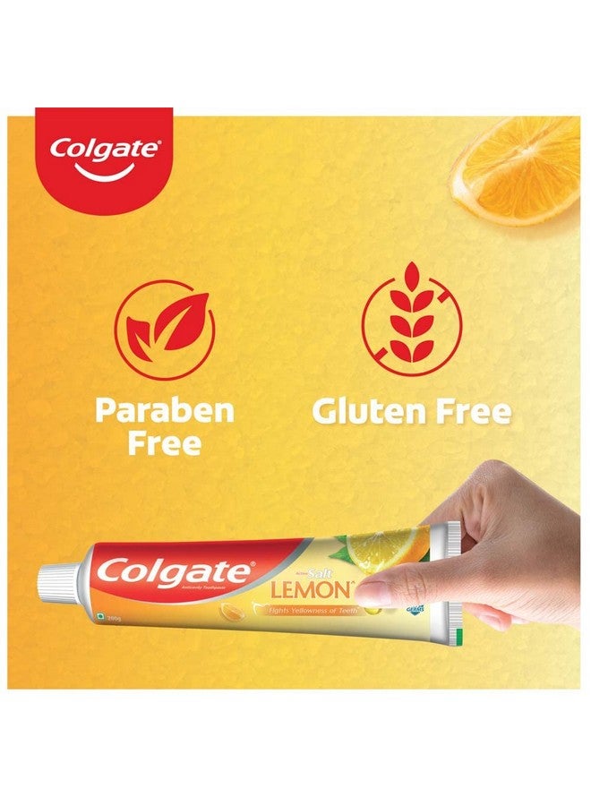 كولجيت معجون أسنان بالملح النشط والليمون، عبوة 200 جرام معجون أسنان مضاد للجراثيم بالملح الطبيعي النشط والليمون لمحاربة الجراثيم اللزجة والاصفرار مما يمنح أسنانًا بيضاء صحية ولثة مشدودة - Image 5