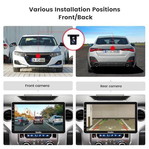 Dasaita 1080P Backup Camera, 170° Wide Angle Front/Rear View Camera, IP68 Waterproof Universal Reversing Parking Kit for Cars, Pickup Trucks, SUVs, RVs, and Vans - Image 4