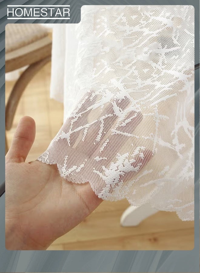 هومستر الدانتيل أنيق مستدير مناشف المائدة خمر مطرزة الدانتيل التغطية لحزب الزفاف المطبخ طعام الديكورات المنزلية الأبيض 120 سم - Image 2