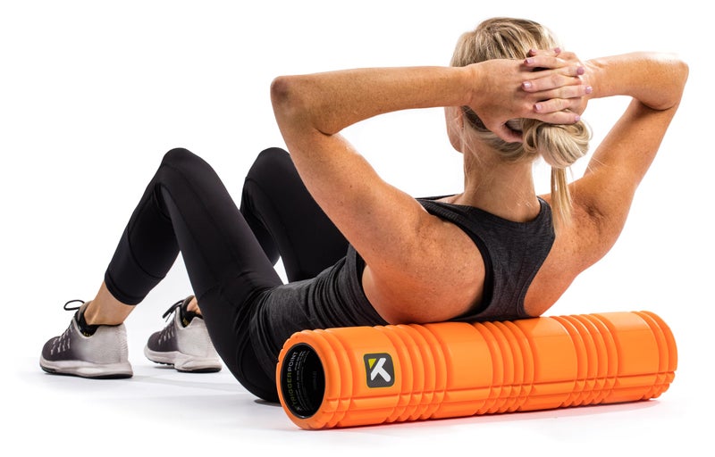 TRIGGERPOINT PERFORMANCE THERAPY GRID Patented Multi-Density Foam Massage Roller Exercise Deep Tissue Muscle Recovery - Relieves Muscle Pain & Tightness, Improves Mobility & Circulation (26"), Orange - Image 4
