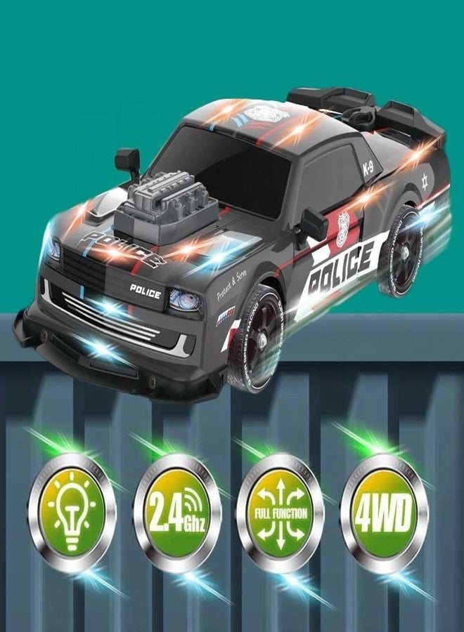 Avarin Remote Control Police Protection Car 1:14 Scale with 4WD, Adjustable Speed and Off-Road Drift Performance - Exciting Toy Gift for Kids and Adults - Image 2