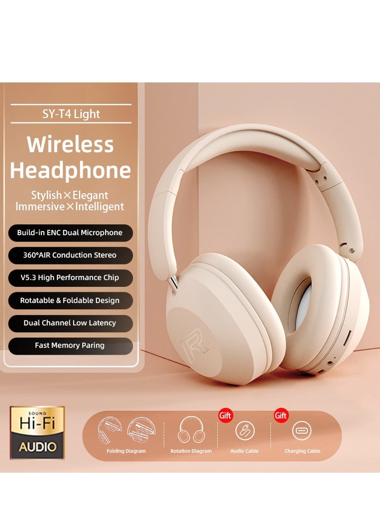 Music Pioneer Over Ear 360° ACS SY-T4 ENC Bluetooth Headset V5.3 Wireless Noise Reduction  - Image 3