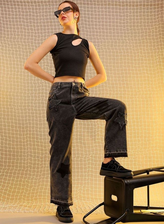 Freehand Women Bootcut Colourblocked High Rise Jeans - Image 4