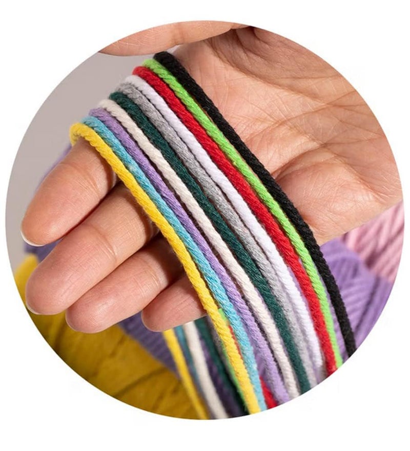 flipped 100% Natural Macrame Cotton Cord,3mm x109 Yard Twine String Cord Colored Cotton Rope Craft Cord for DIY Crafts Knitting Plant Hangers Christmas Wedding DÃ©cor (Gray, 3mm*109yards) - Image 5