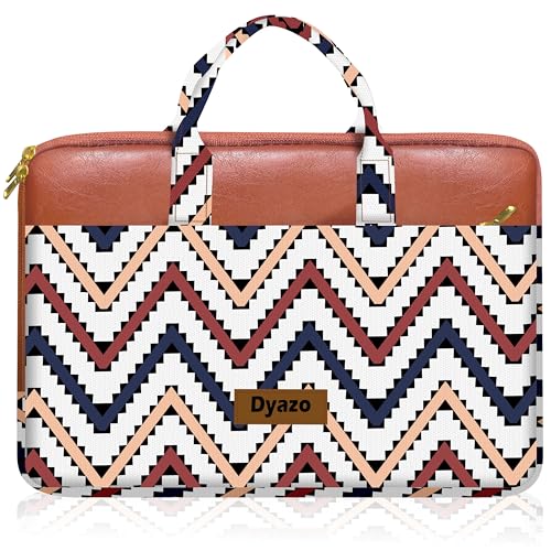 Dyazo Laptop Sleeve Bag 15 to 15.6 Inch for Woman | Jute & Vegan Leather Handcrafted Slim Case with Zipper | Stylish & Durable Office Laptop Bag for Work, College and Travel - Image 1