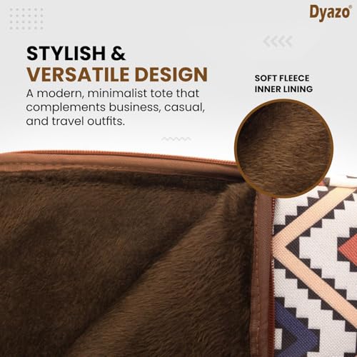 Dyazo Laptop Sleeve Bag 15 to 15.6 Inch for Woman | Jute & Vegan Leather Handcrafted Slim Case with Zipper | Stylish & Durable Office Laptop Bag for Work, College and Travel - Image 3