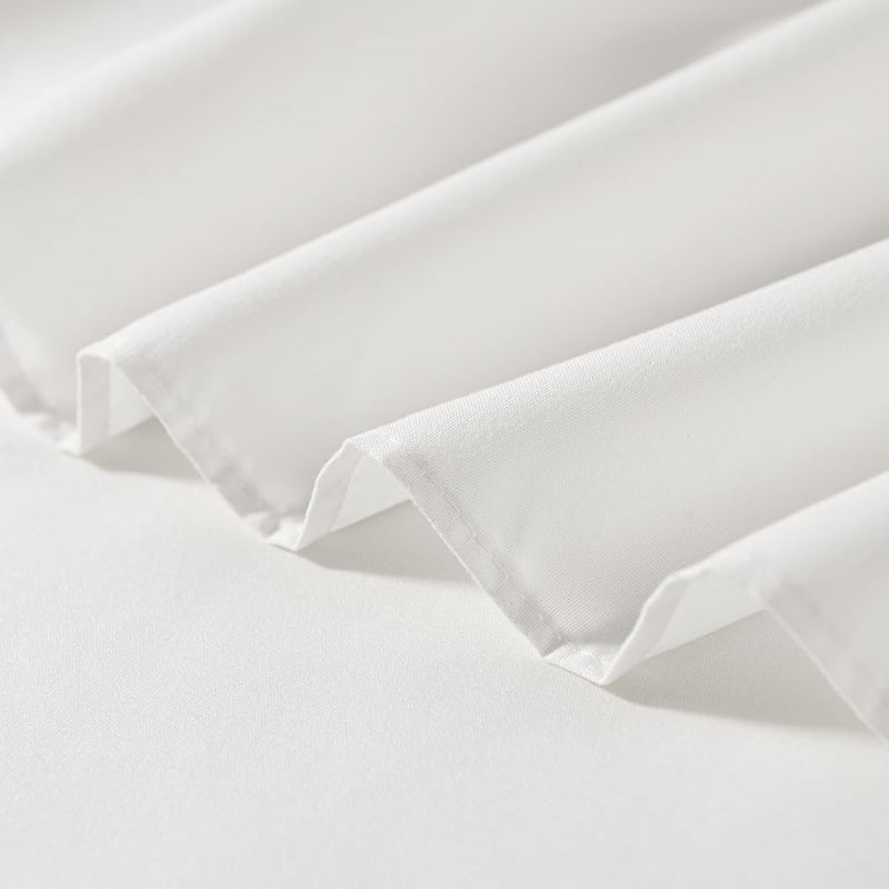 TSUTOMI Ivory Bed Skirt King Size Ruffled Bed Skirt with Split Corners  King Bed Skirt 14 Inch Drop  King Size Bed Skirt Ivory for Ruffled Bed Skirt with Split Corners  Bed Skirt King Size - Image 5