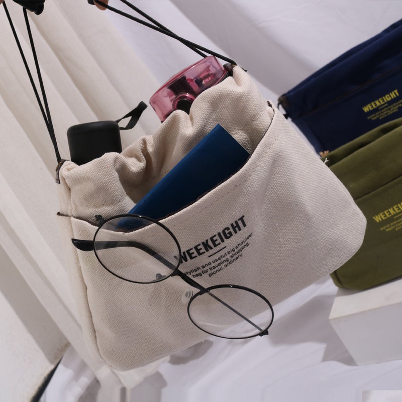 Spot Simple Canvas Bag Practical Bag Travel Storage Bag Portable Cosmetic Bag Mummy Storage Bag - Image 4
