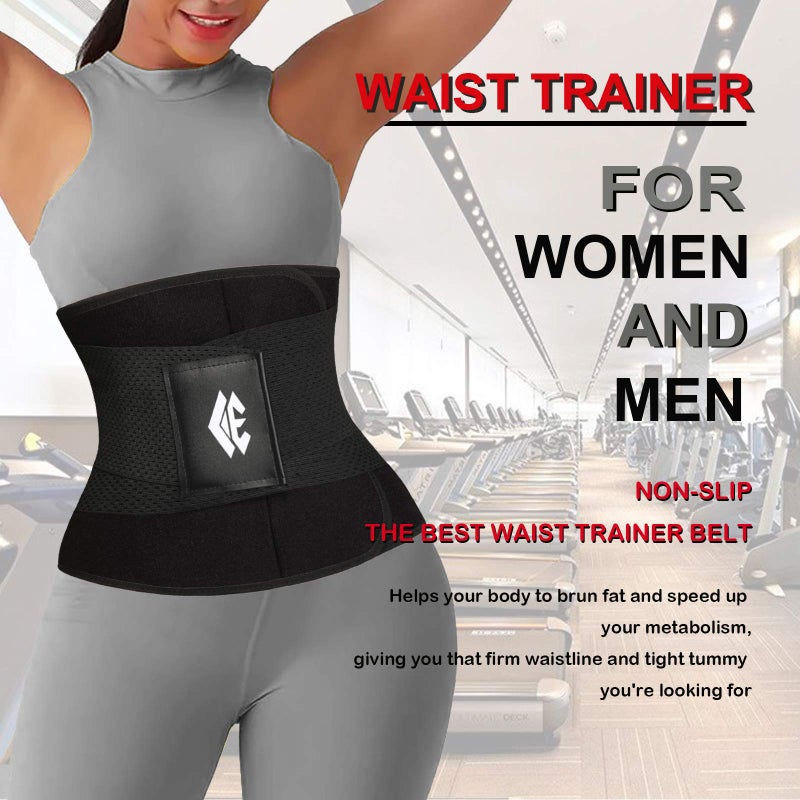 ChongErfei Waist Trainer Belt for Women - Waist Trimmer Ab Belt - Tummy Control Body Shaper(Black,X-Large) - Image 2