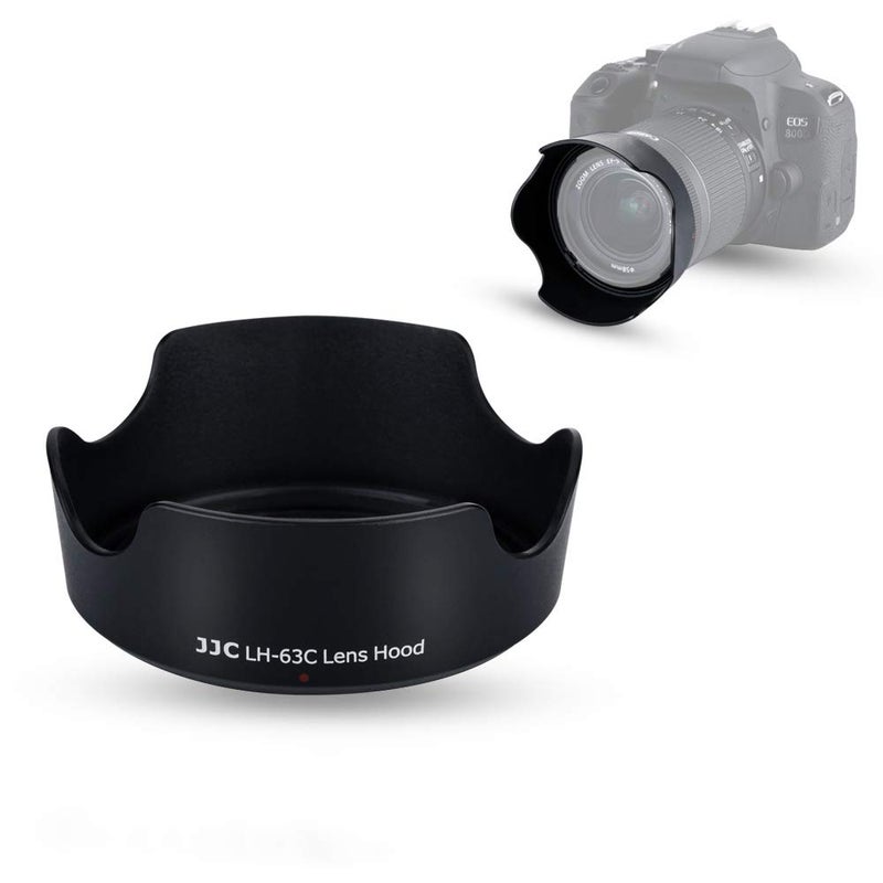 JJC EW63C Reversible Lens Hood Shade for Canon EFS 1855mm f3556 IS STM EFS 1855mm f456 IS STM RFS 1430mm f463 IS STM PZ RF 2450mm f4563 IS STM Lens on Canon Rebel T8i T7i T6i EOS R50V - Image 2