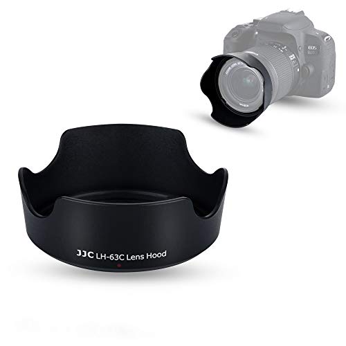 JJC EW63C Reversible Lens Hood Shade for Canon EFS 1855mm f3556 IS STM EFS 1855mm f456 IS STM RFS 1430mm f463 IS STM PZ RF 2450mm f4563 IS STM Lens on Canon Rebel T8i T7i T6i EOS R50V - Image 1