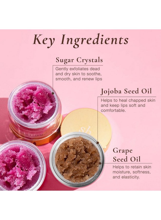 Sara Happ Passion Fruit + Vanilla Bean Sugar Lip Scrub Duo - Exfoliating Lip Treatments, Moisturizers for Dry and Flaky Lips, Vegan (Set of two 0.5-ounce Jars) - Image 4