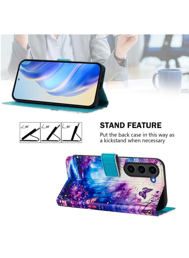 S-TOP Case For Samsung Galaxy S23 FE 5G Art Colored Drawing Pattern Leather Phone Case - Image 3