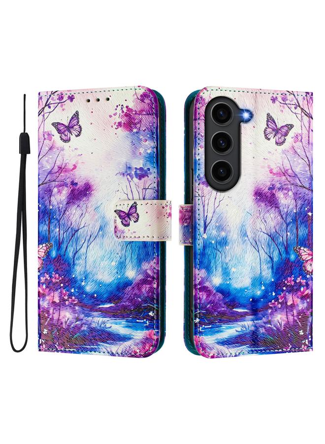 S-TOP Case For Samsung Galaxy S23 FE 5G Art Colored Drawing Pattern Leather Phone Case - Image 2