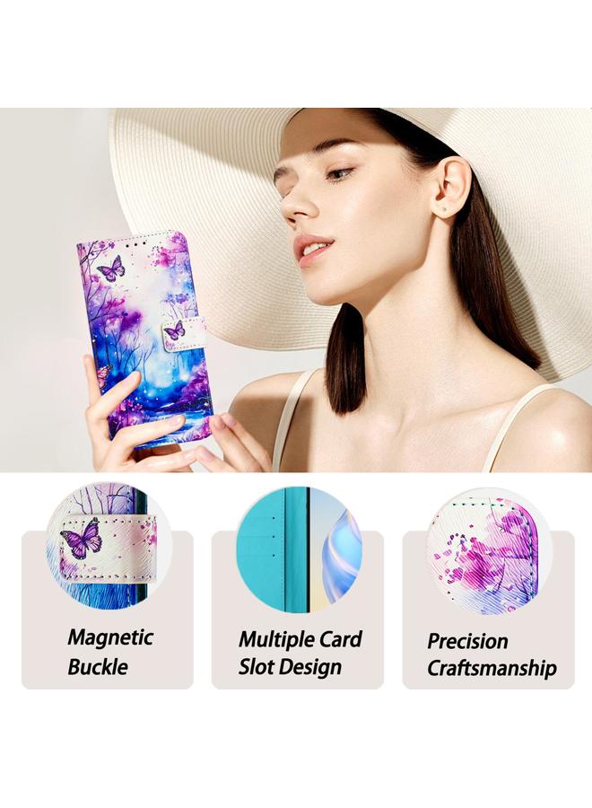 S-TOP Case For Samsung Galaxy S23 FE 5G Art Colored Drawing Pattern Leather Phone Case - Image 5