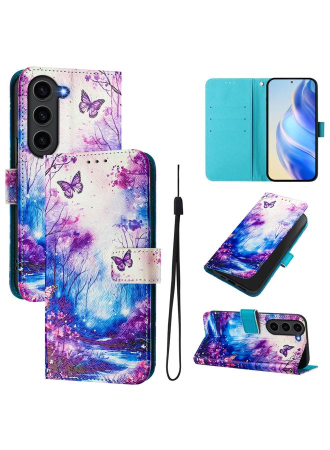 S-TOP Case For Samsung Galaxy S23 FE 5G Art Colored Drawing Pattern Leather Phone Case - Image 1