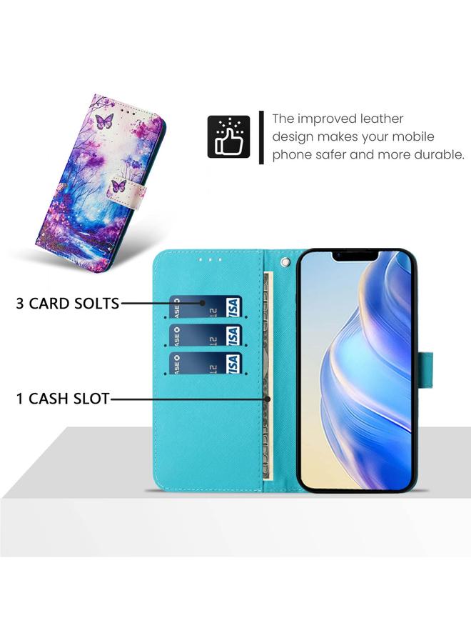 S-TOP Case For Samsung Galaxy S23 FE 5G Art Colored Drawing Pattern Leather Phone Case - Image 4