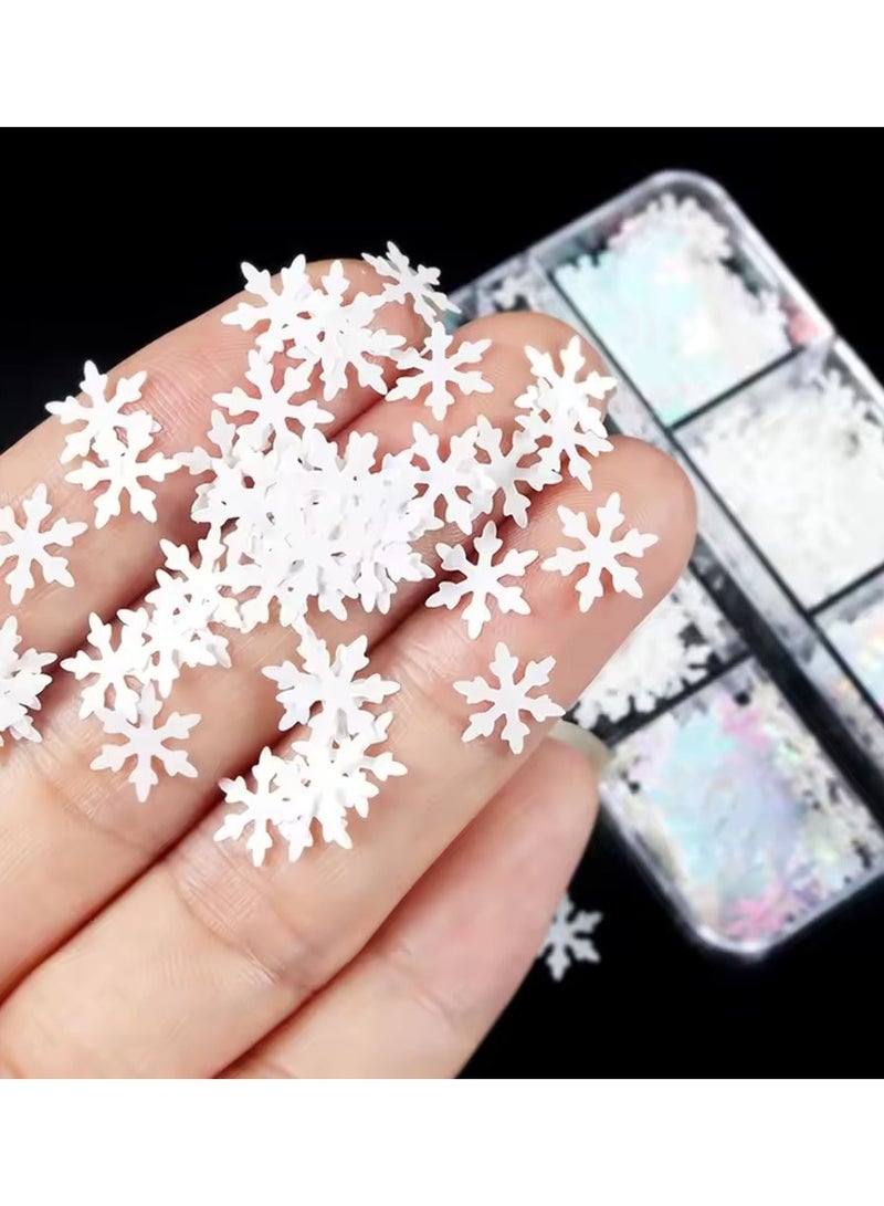 Goolsky 1Box Holographic Snowflake Nail Glitter Sequins Iridescent Mermaid Paillette Flakes Crafts DIY Party Festival Manicure#Christmas - Image 2