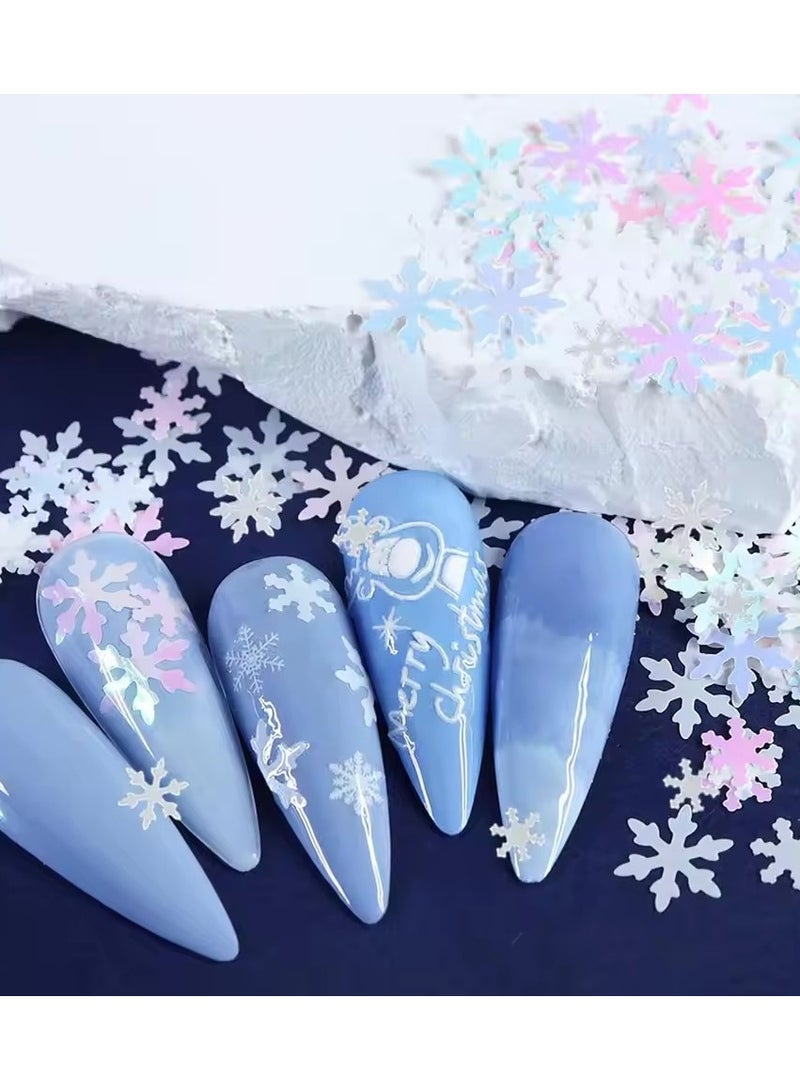 Goolsky 1Box Holographic Snowflake Nail Glitter Sequins Iridescent Mermaid Paillette Flakes Crafts DIY Party Festival Manicure#Christmas - Image 4