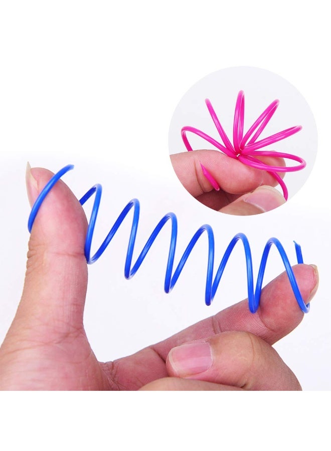 Fanski 12 pcs Interactive Cat Spiral Creative Spring Toy to Kill Time and Keep Fit, Sturdy and Heavy Plastic for Swatting, Biting, Hunting Kitten Toys, Colorful - Image 3