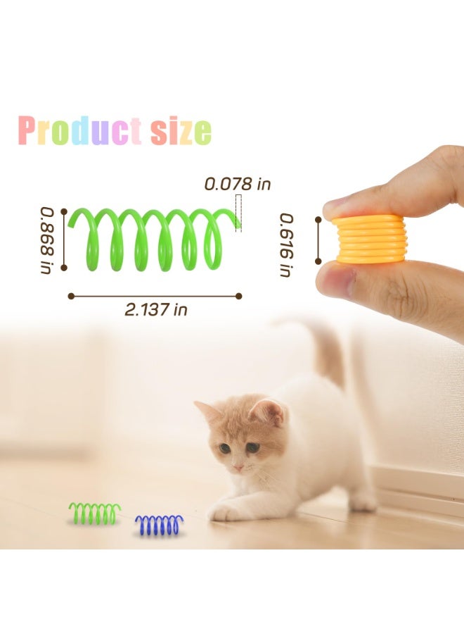 Fanski 12 pcs Interactive Cat Spiral Creative Spring Toy to Kill Time and Keep Fit, Sturdy and Heavy Plastic for Swatting, Biting, Hunting Kitten Toys, Colorful - Image 5