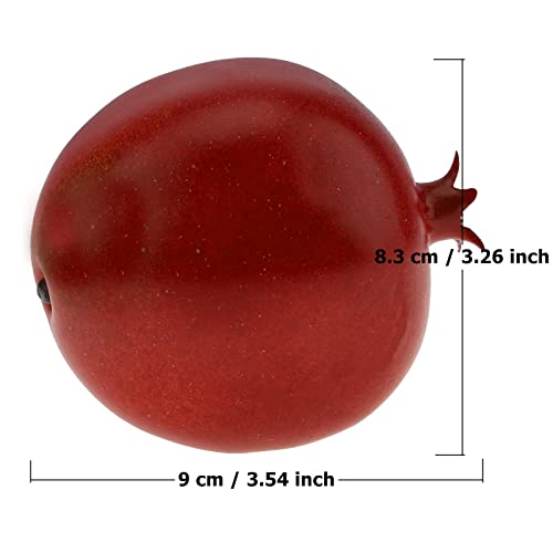 Gresorth 6pcs High Grade Fake Pomegranate Decoration Artificial Realistic Fruit Simulation for Home Party Holiday Christmas Display - Image 3